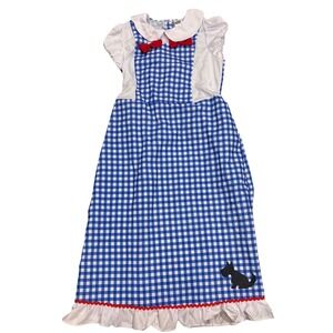 NEW Fun Shack Kids Dorothy Costume Dress Kids XL Blue White Gingham Halloween